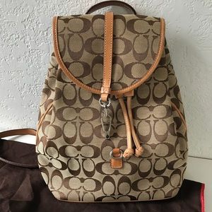 Coach Classic Signature Fabric C Logo Backpack